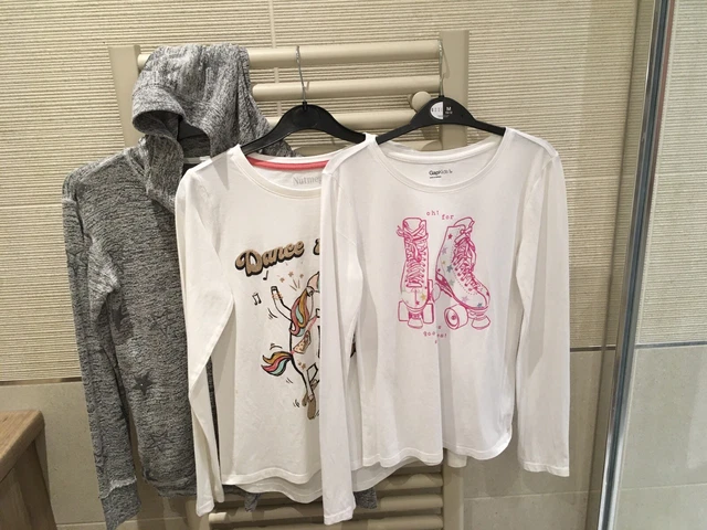 Pacchetto top a maniche lunghe Gap H&M ragazza noce moscata età 10-12 anni