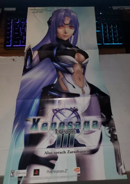 Xenosaga Episode III PROMO AD Poster VERY RARE MINT HOT SEXY PS2 PS4 XBOX ANIME! 2