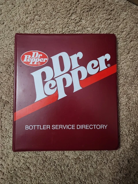 Vintage 1986 Dr. Pepper Bottler Service Directory Binder