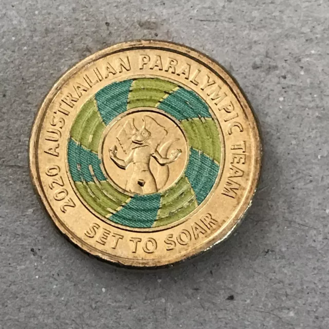 Australian Two Dollar $2 Coin - 2020 Set To Soar Paralympic Team Circ 👀