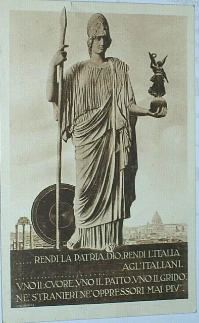 WW1 WWI Propaganda guerra -Carducci cartolina RENDI LA PATRIA ,DIO,AGLI ITALIANI