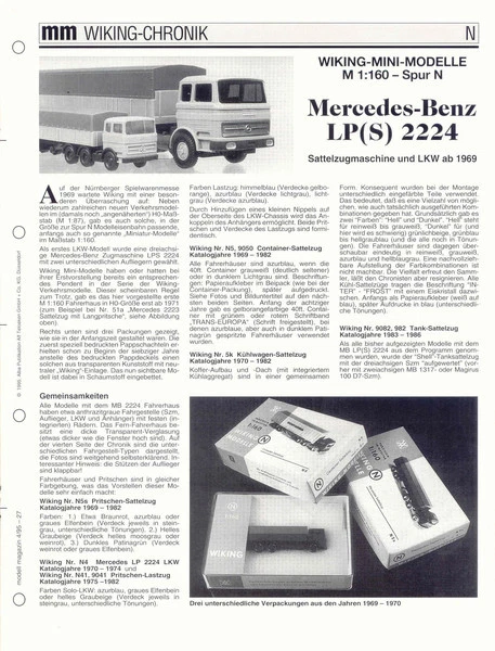 WIKING 1:87 – Emballage Spécial Mercedes Transportwirtschaft – Miniature Plastique