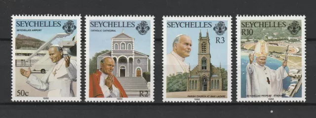 SEYCHELLES - N° Yvert 614/617 Neufs XX MNH 1986 Pape Jean Paul II