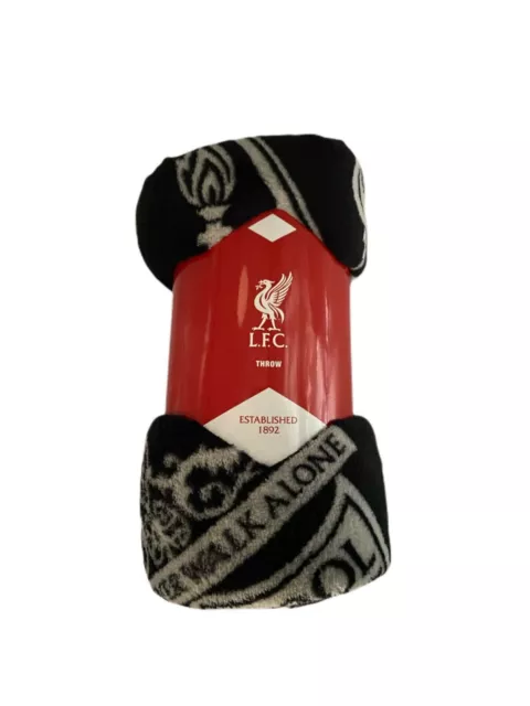 Official Liverpool FC Black Crest Fleece Blanket