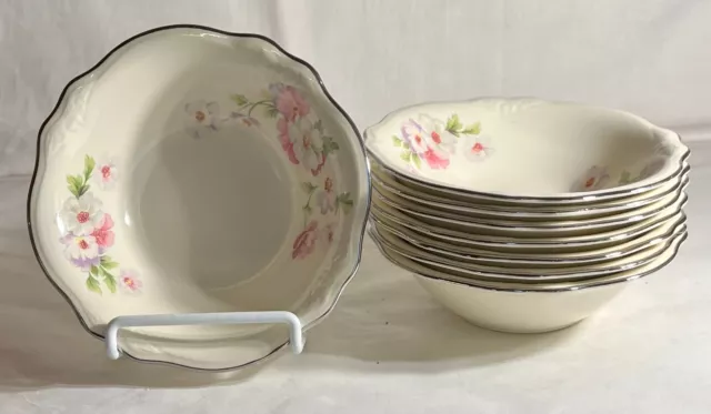 8 Homer Laughlin Virginia Rose 6" Oatmeal Bowls