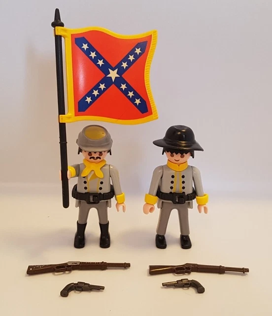 playmobil-3783-confederate-army-soldiers-civil-war-western-vintage