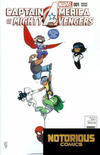 Captain America Mighty Avengers #1 Skottie Young Variant Marvel Comics 1st Print