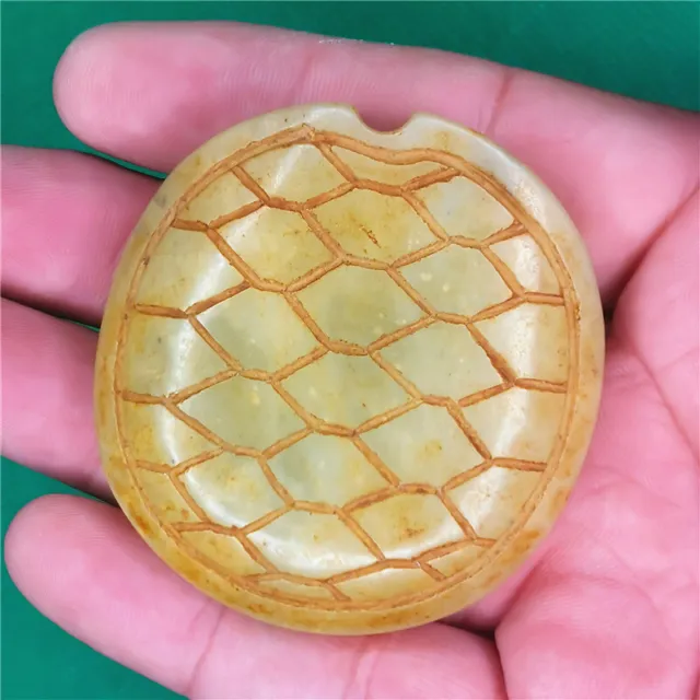 Chinese Natural jade old shell turtle Pendant Amulet Collection