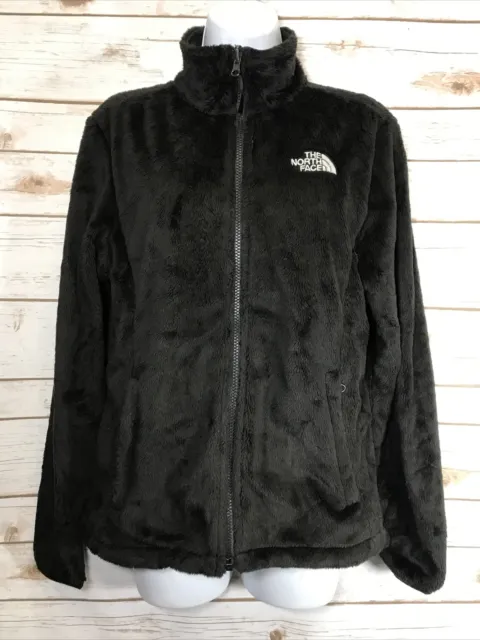 THE NORTH FACE Black Zip-Up Hooded Faux Fur Women’s Jacket Size X Small ...