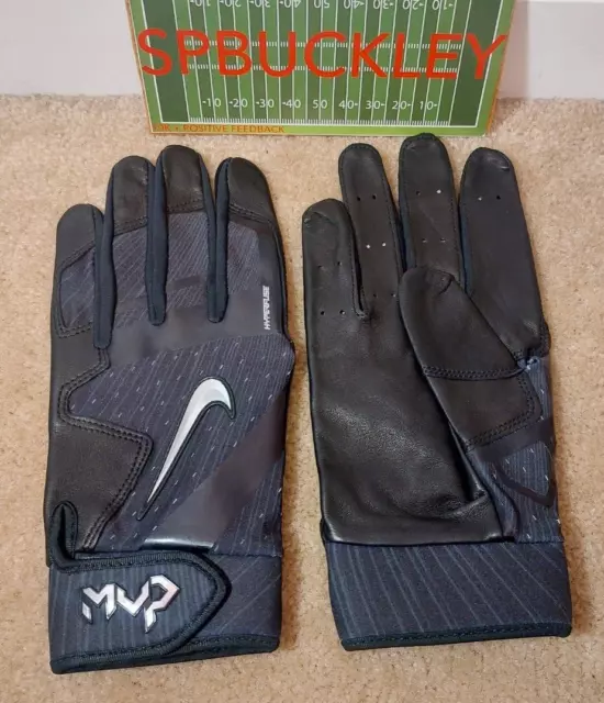 Nike Mvp Pro Adult Large Baseball Batting Gloves, Pgb521-001, Black, Nwot