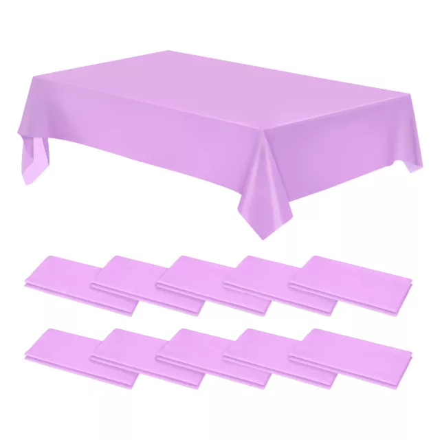 Disposable Table Cloth, 108 Inch x 54 Inch Tablecloth, Purple 28Pcs