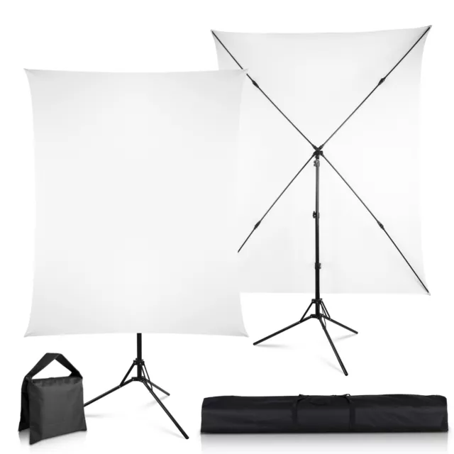 150*200cm Photo Background Stand Kit with Green Muslin Chromakey