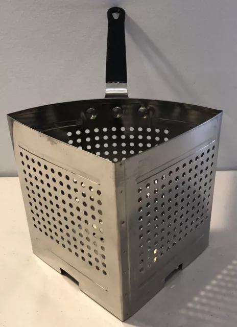 Stainless Steel Pasta Cooker Insert wedge basket quarter size fryer 5 Qt