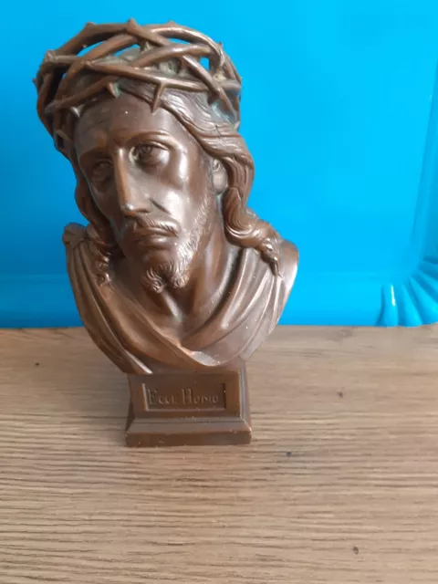 Statue buste Jesus Christ vintage reliquaire