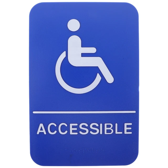 DISABLE SIGN STICKERS Braille ADA Wheelchair Accessible Label Parking ...