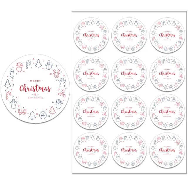 12 Sticker Weihnachtssticker Frohe Weihnachten Aufkleber Merry Christmas Xmas