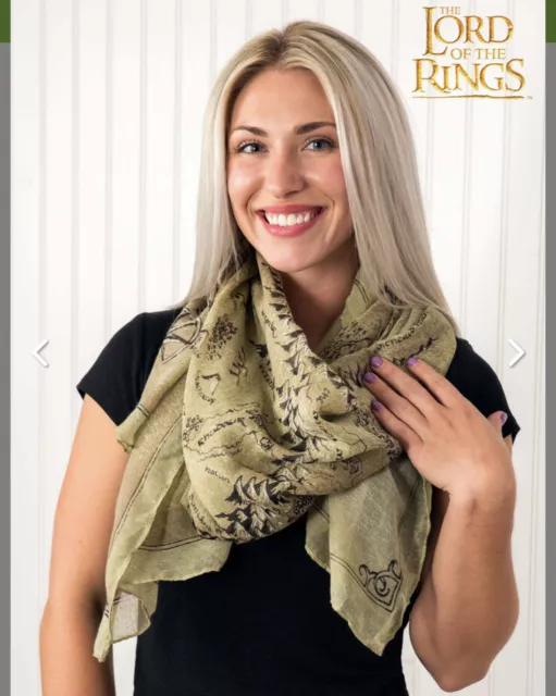 Lord of the rings New middle earth map scarf