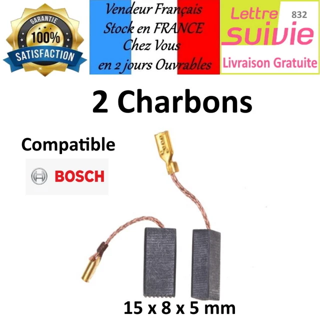 Balais De Charbon 5x8x15,5 Compatibles Bosch GSB18RE GSB18-2RE - Lot De 2