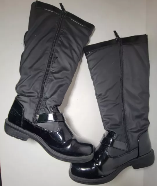 Lauren Black Kohls Womens Tall High Zipper Boots Shoes Size 9 Designer Totes