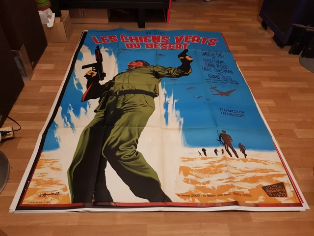 Affiche cinema 120x160 LES CHIENS VERTS DU DESERT