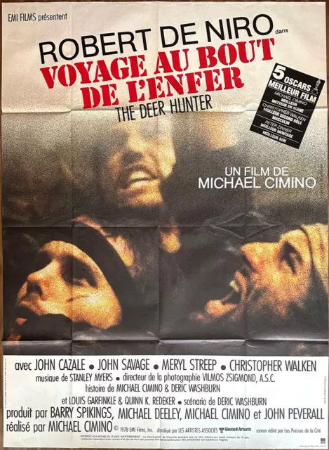 Affiche cinéma VOYAGE AU BOUT DE L'ENFER 120x160cm Poster Cimino Robert De Niro