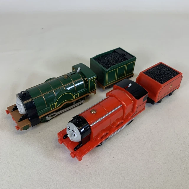 Thomas & Friends Emily and James Trackmaster Motorized Engine/Tender Lot of 4