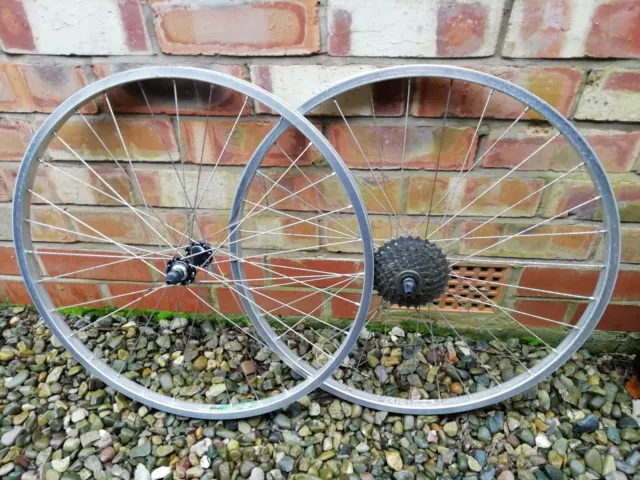 Shimano Deore LX M560 Hubs Weinmann Bontrager BCX Rims Wheelset 26" Retro