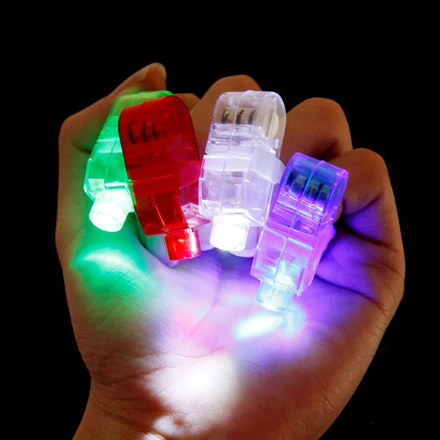 4pz Lampade Pollice Cinturino Elastico Colorato Luci Pollice Illuminazione Giocattoli Mini