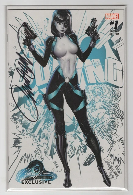 Domino #1 J Scott Campbell Exclusive Variant Cover SIGNED w/ COA (2018)