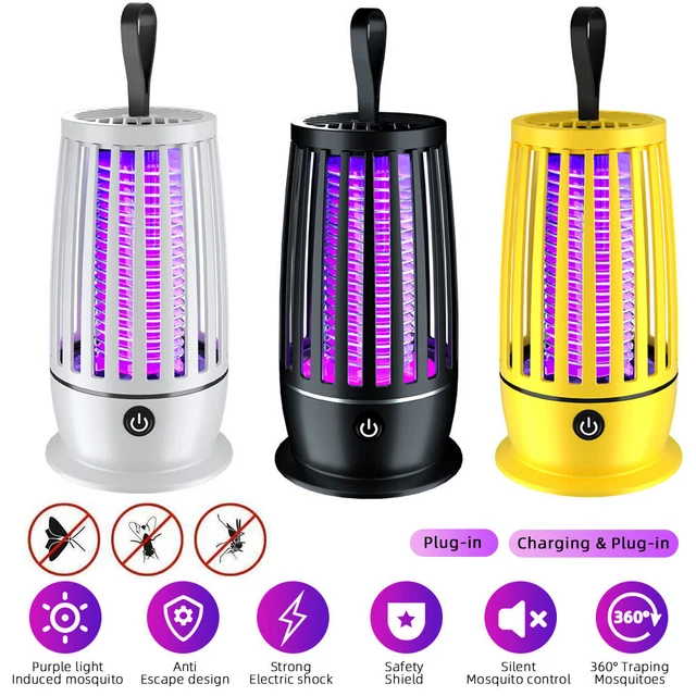 Solar Insektenvernichter Moskito Killer Elektrisch USB LED Lampe Fliegenfänger
