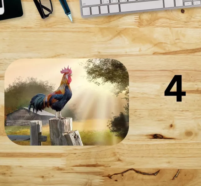 Rooster Mouse pad - Ships from USA - 9.25 X 7.75