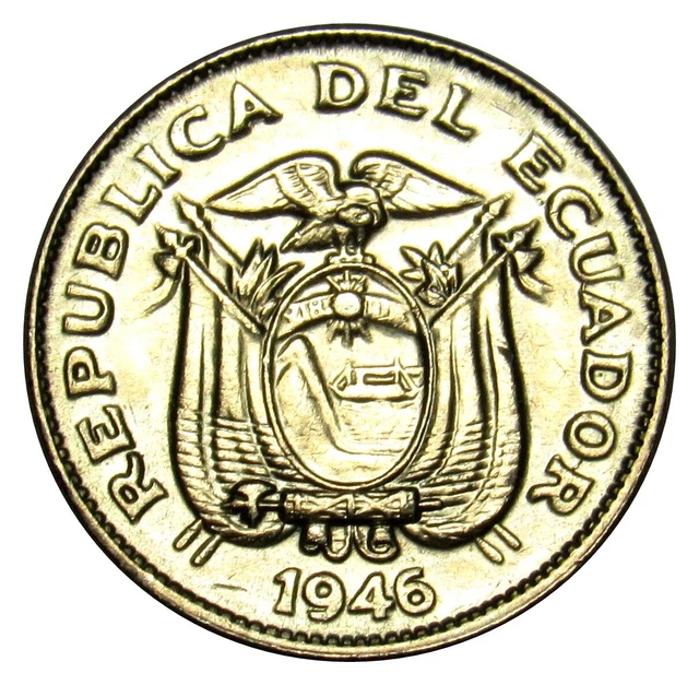 Ecuador 5 Centavos coin 1946 KM#75b UNC