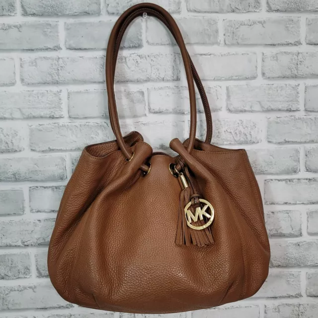 MICHAEL Michael Kors Astor Large Ring Tote Bag Hobo Purse Pebbled Leather