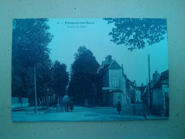Cpa Pougues Les Eaux Route De Paris