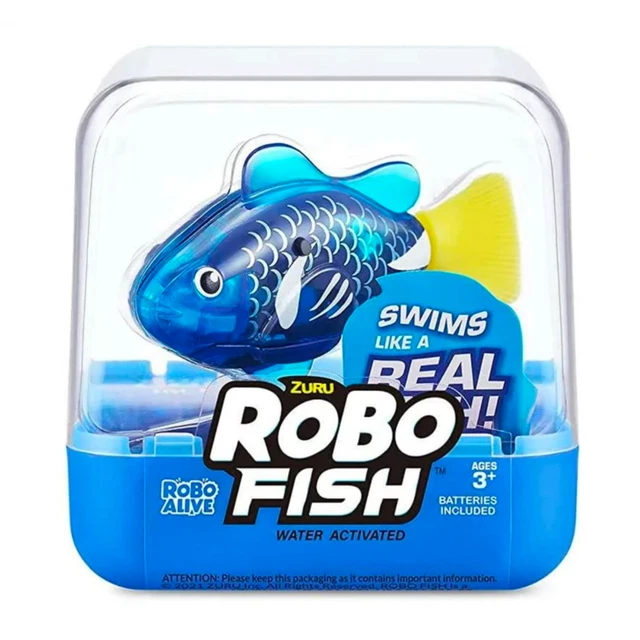ZURU ROBO FISH Alive Blue Color Changing Water Activated Swimming Fish