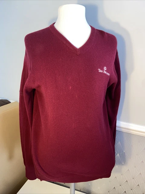 GLENMUIR GOLF JUMPER The Belfry Medium Burgandy Men's V Neck