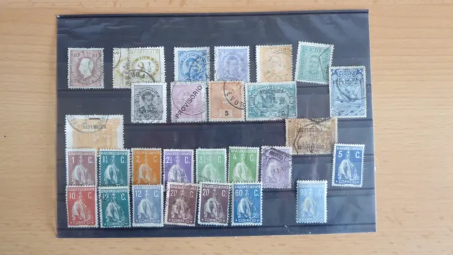 Portugal, sehr alte Briefmarken, kleines Lot
