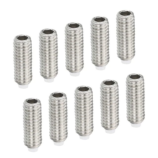 10pcs M3x8mm Grub Screw Metric Hex Socket Head Nylon Cup Point Set Screws