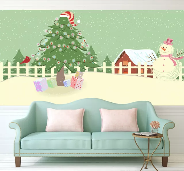 3D Xmas Tree Gift O105 Christmas Wallpaper Wall Mural Removable Self-adhesive Am