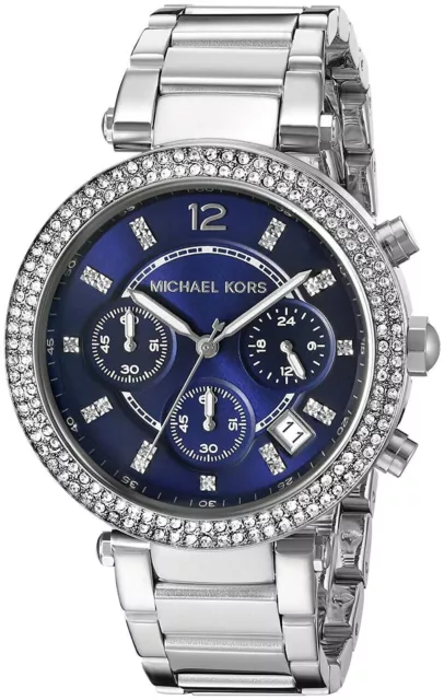 Michael Kors Montre Chrono Parker Pour Femmes Mk6117 Argent - Garantie -...