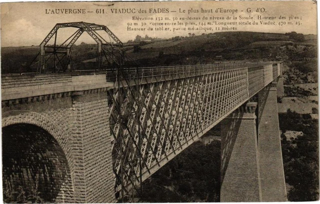 CPA L'Auvergne - Viaduc des FADES - Le plus haut d'Europe - G.d'O. (222062)