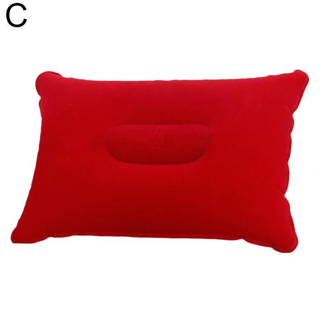 Purple blue Inflatable Camping Pillow Blow Up Festival Outdoors E N Accessory U1