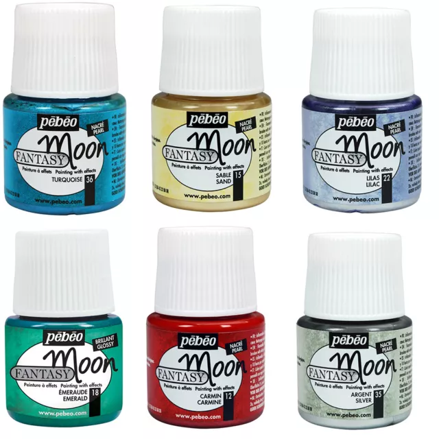 Pebeo FANTASY MOON Multi Surface Reactive Hammered Effect Paint 45ml