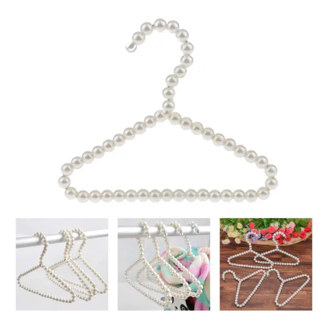 Perles Blanches Cintre Vêtements Cintre Élégant Métal pour Animaux Bébé
