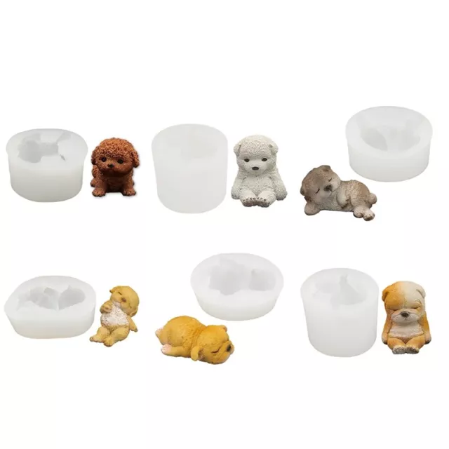 3D Dog Silicone Mold Clay Soap Plaster Epoxy DIY Cake Chocolate Decorating