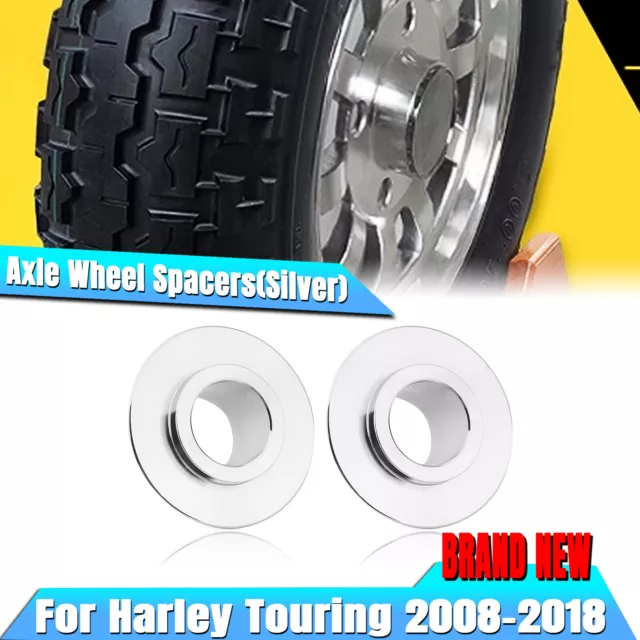 Fit For Harley Touring 2008-2018 09 Chrome Front Axle Wheel Spacers Motorcycle A