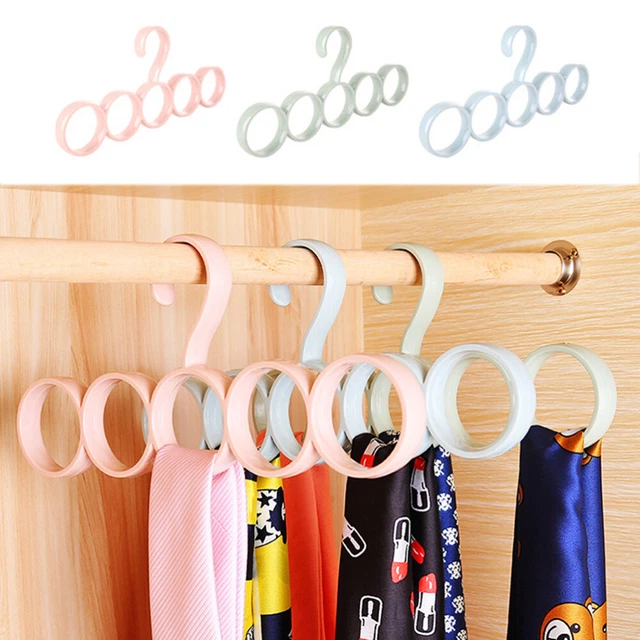 2 piezas bufanda colgante multifuncional 5 anillos percha para baño cocina hogar