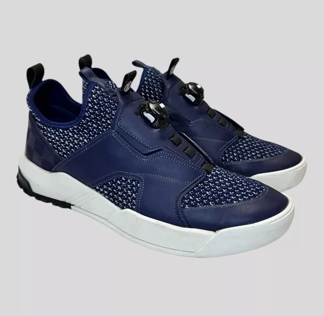 LOUIS VUITTON BLUE Embossed Crocodile Sneakers Size Us 10 43 Shoes All Authentic 370.00 PicClick