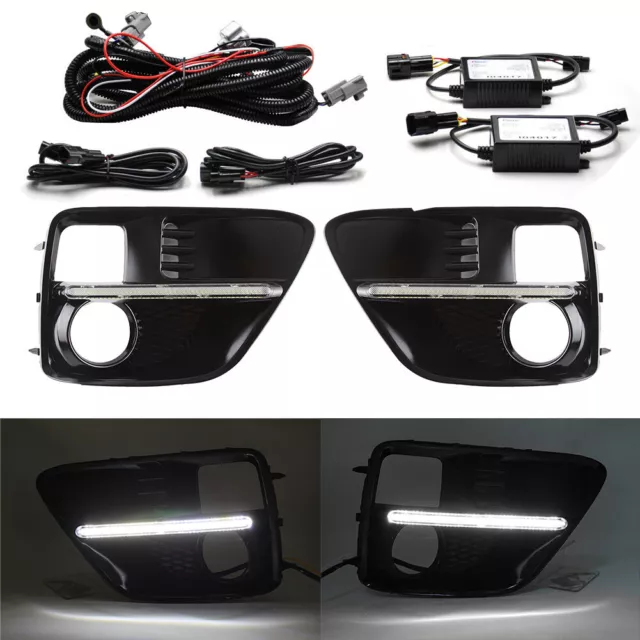 Fit For Subaru WRX STI 15-17 LED Bumper Fog Turn Signal DRL Lights with harness