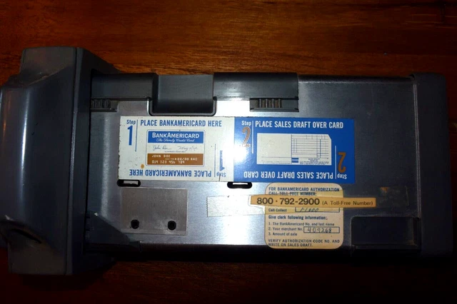 Vintage AM Addressograph Manual Credit Card Imprinter
